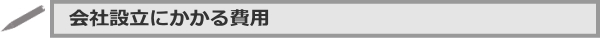 会社設立にかかる費用